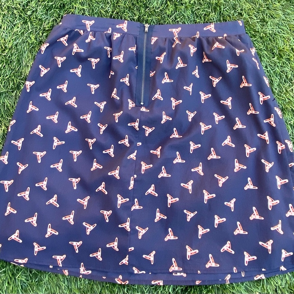 everly brand Sz-M navy & orange safety pin skirt. With pockets ๐ - Picture 4 of 4